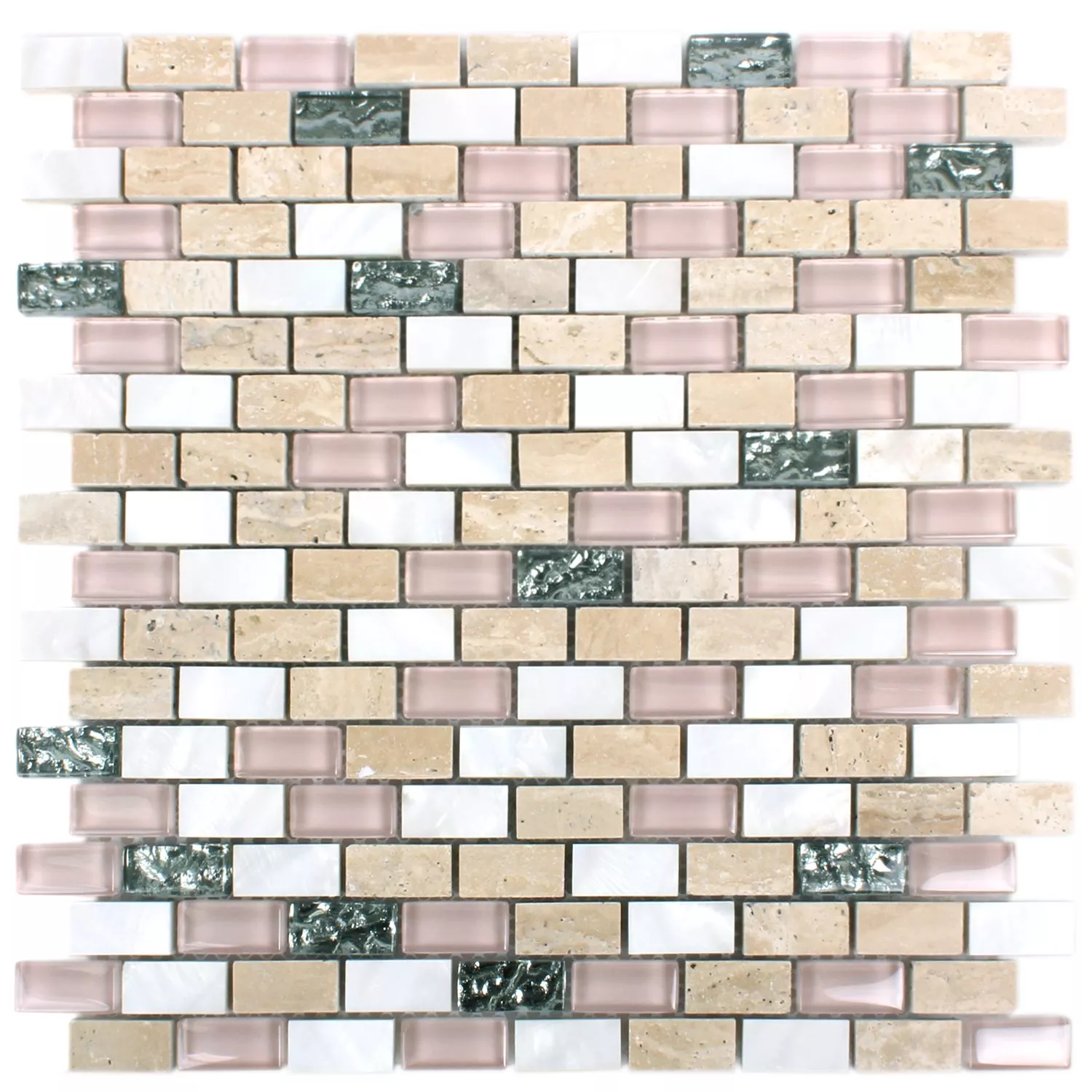 Sample Mosaic Tiles Saltanat Beige Rosa