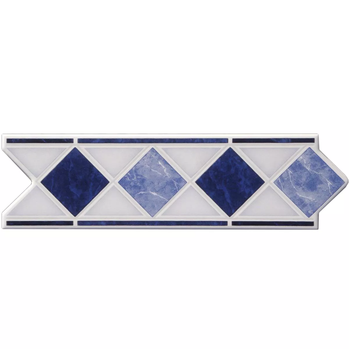 Ceramic Tiles Border Hixson Blue 6x20cm