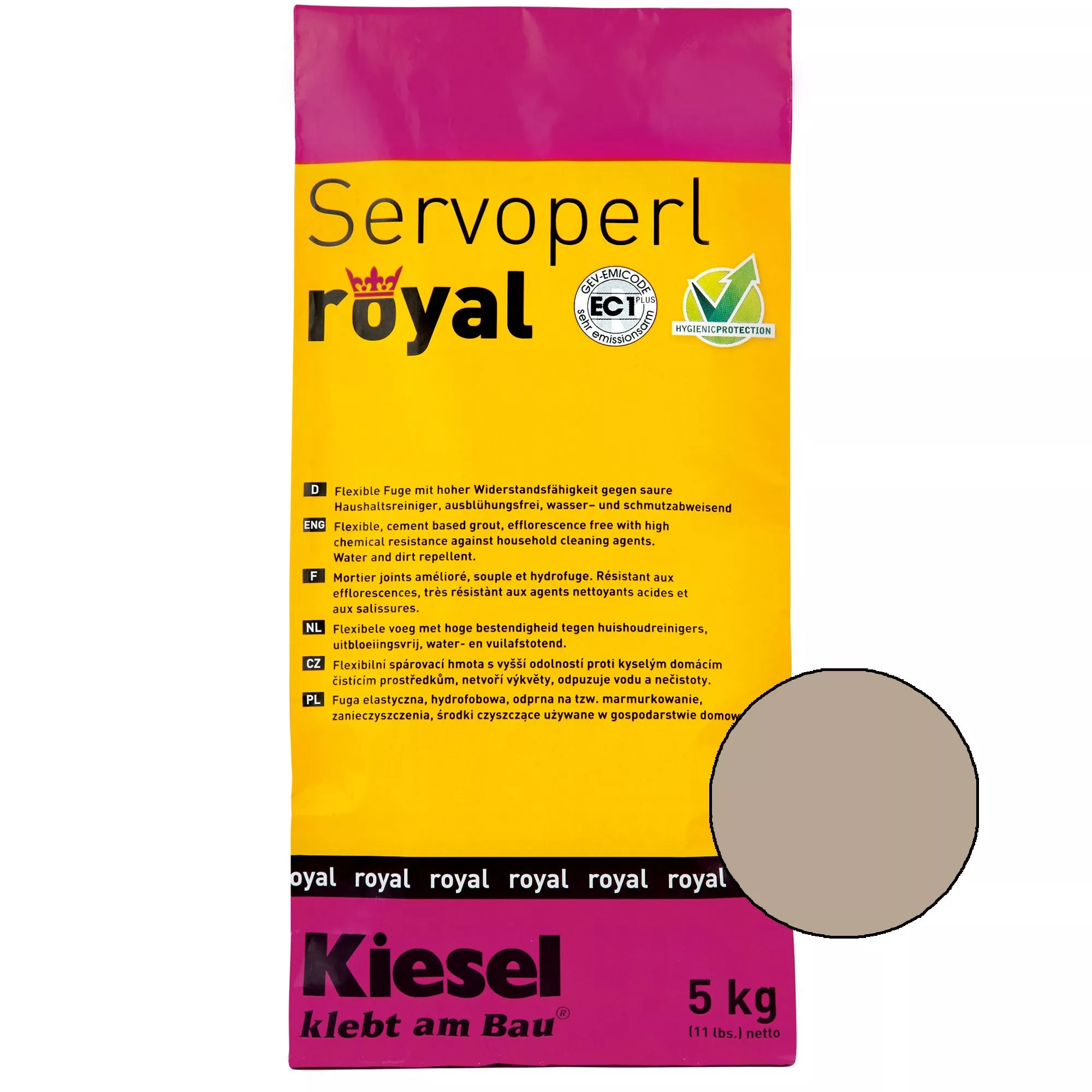 Kiesel Servoperl royal - flexible, water- and dirt-repellent joint (5KG Mochacino)
