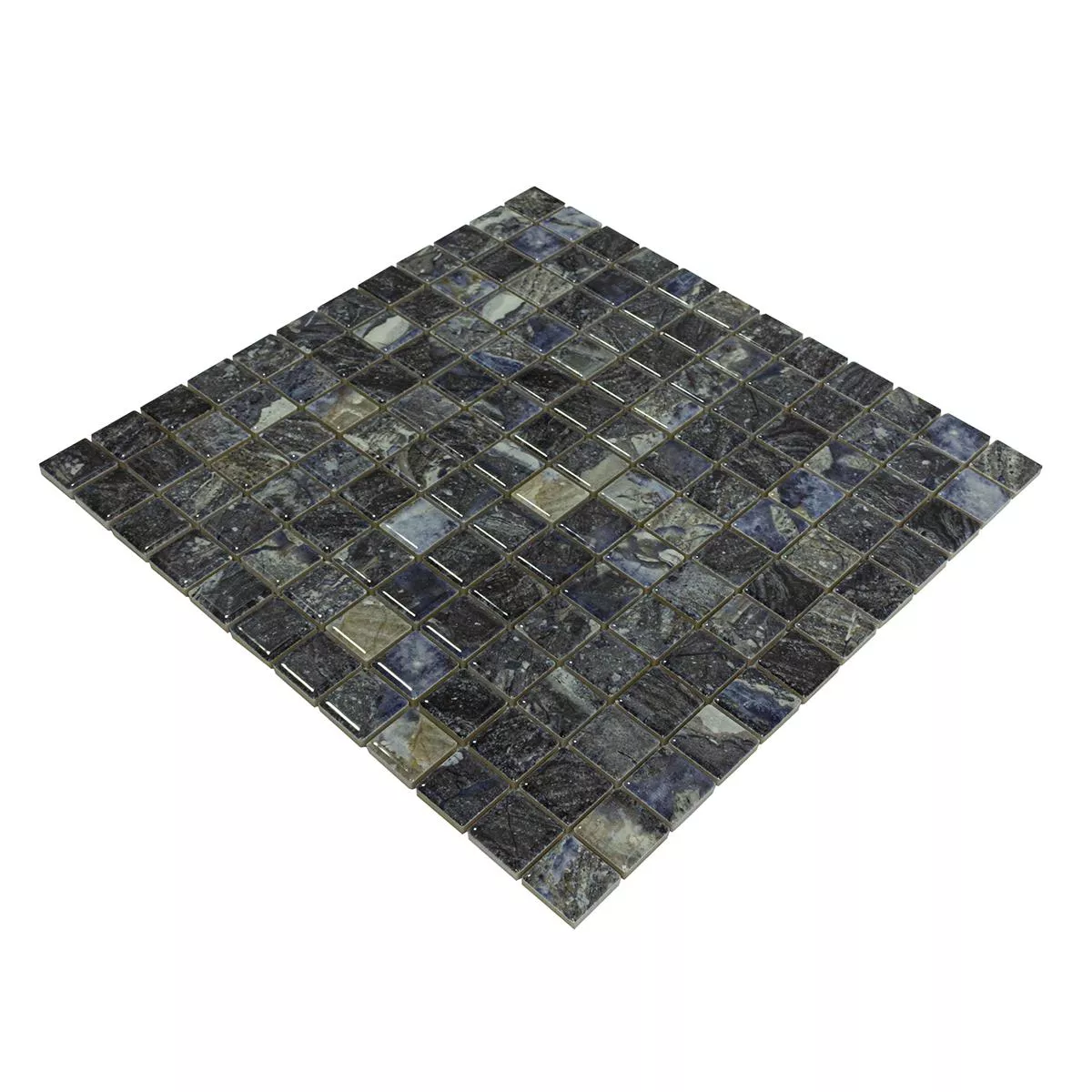 Ceramic Mosaic Tiles Elysium Marble Optic Dark Blue 23