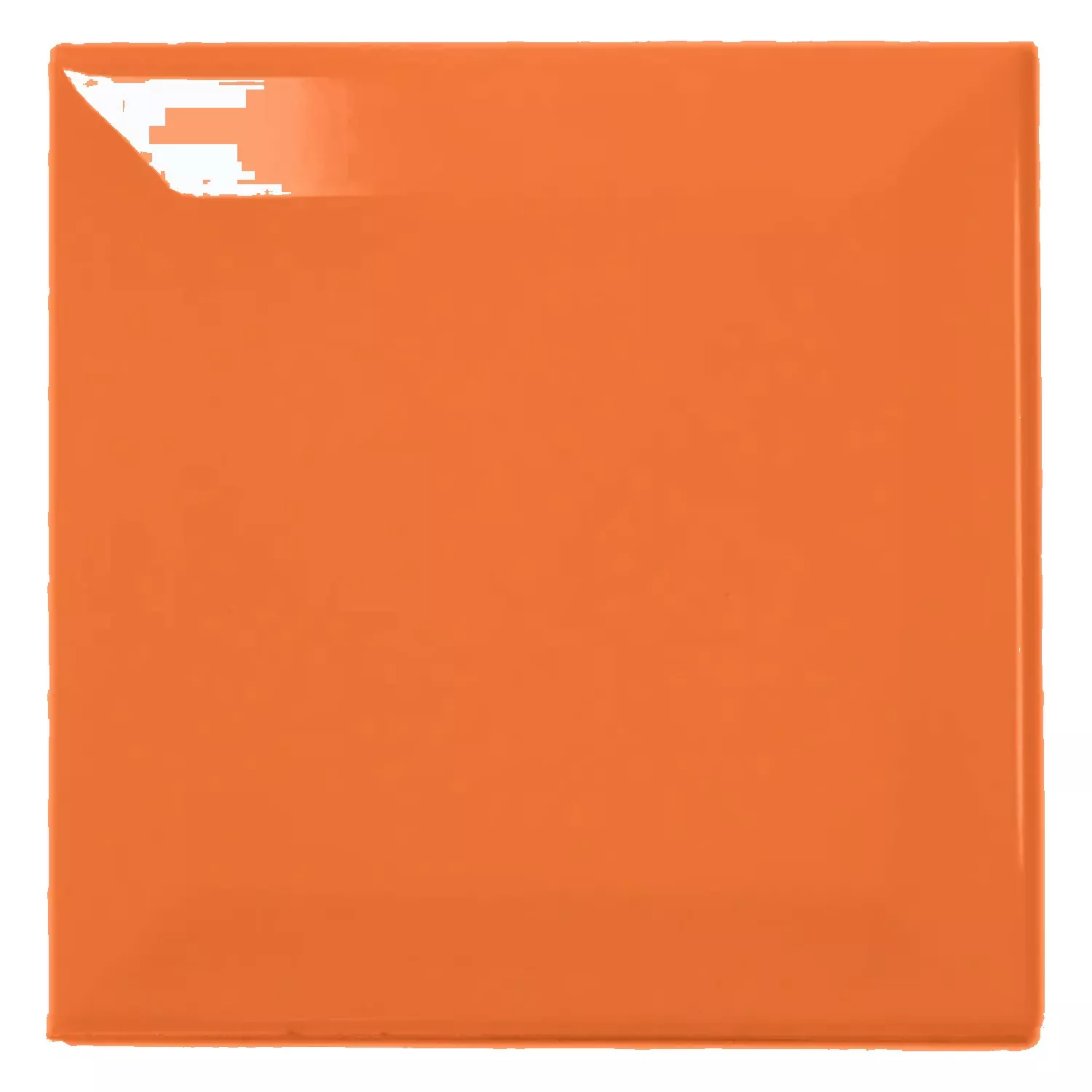 Metro tile Orange Glossy 10x10 cm Facet Catarina Naranja