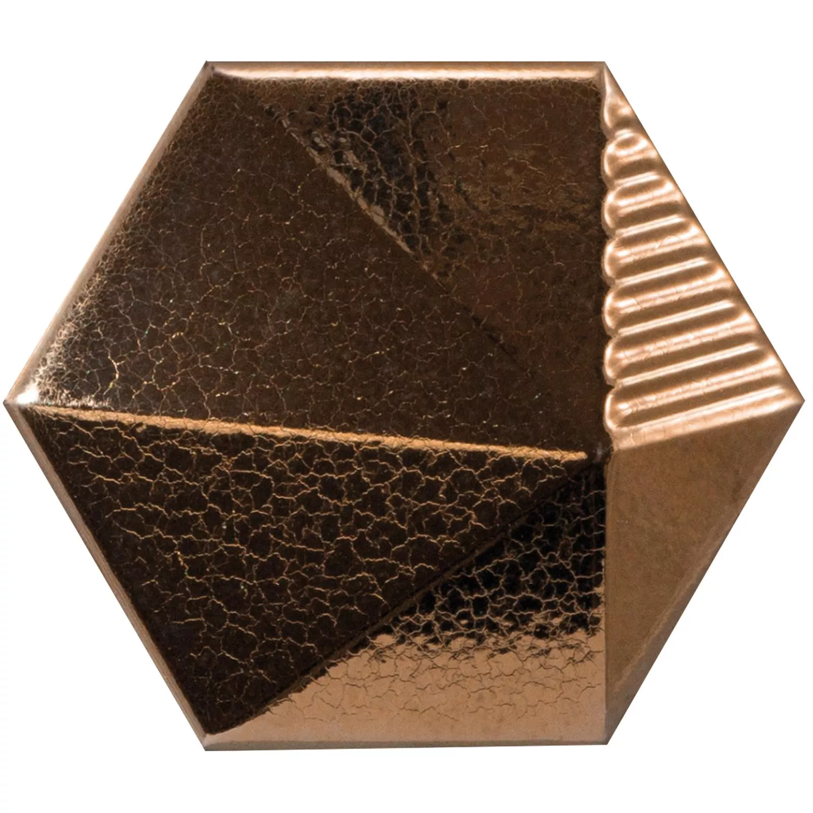 Wall Tiles Rockford 3D Hexagon 12,4x10,7cm Copper