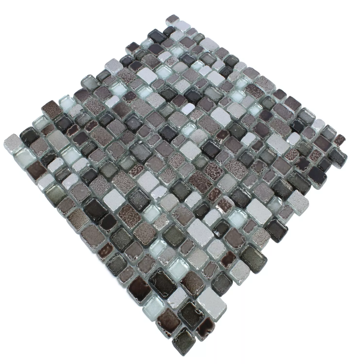 Mosaic Tiles Glass Roxy Grey Silver