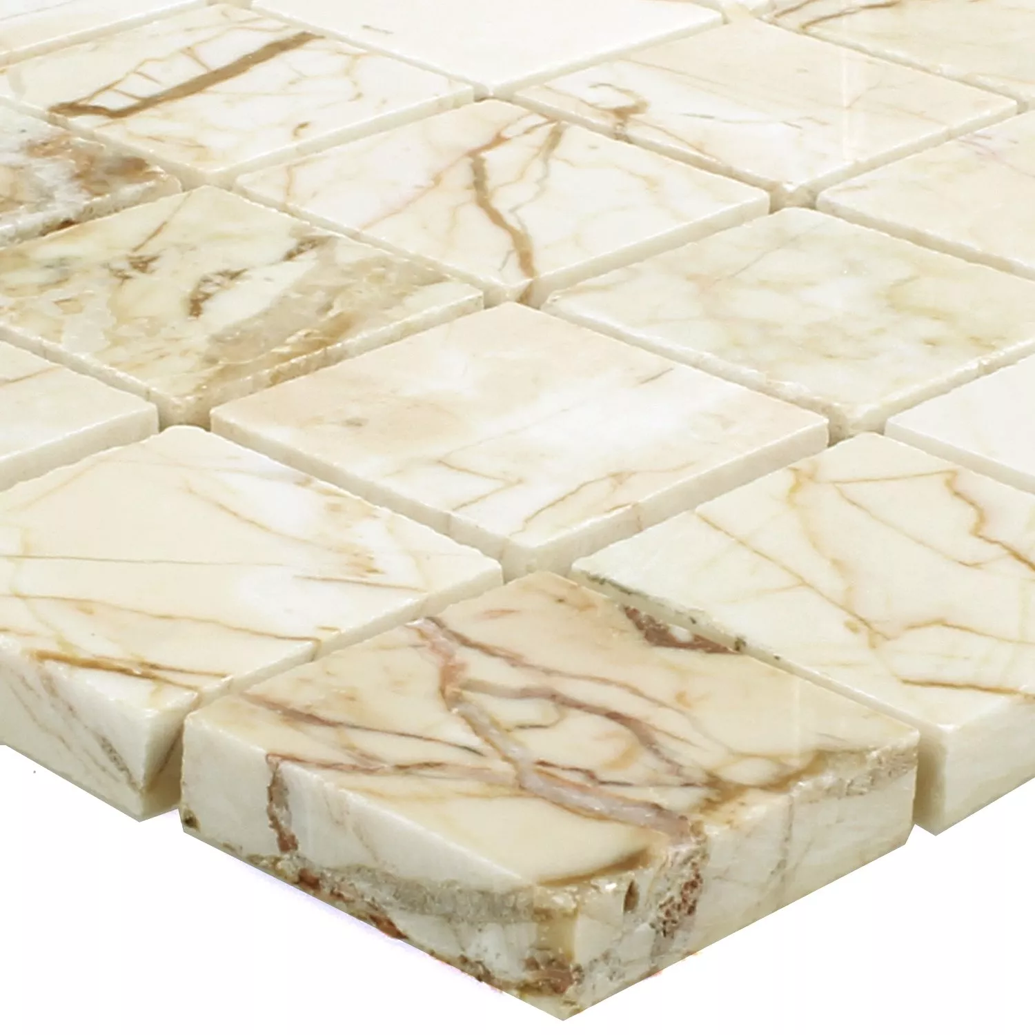 Mosaic Tiles Marble Golden Cream Polished