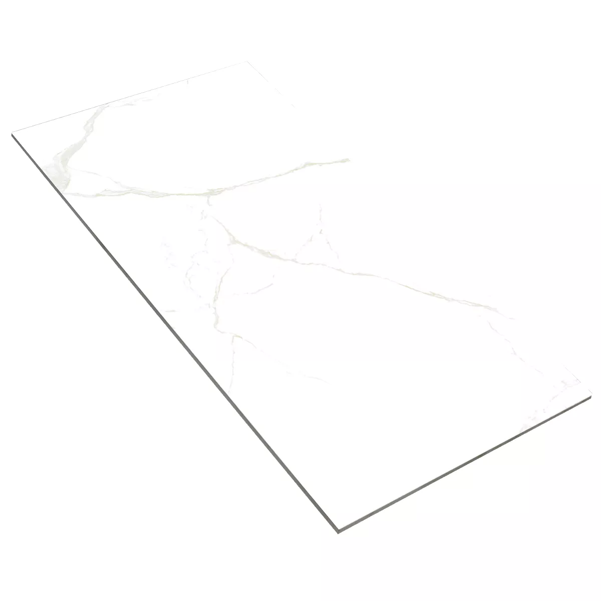 Floor Tiles Ampezzo Calacatta Marble Optic Blanc Beige Polished Glossy 60x120cm