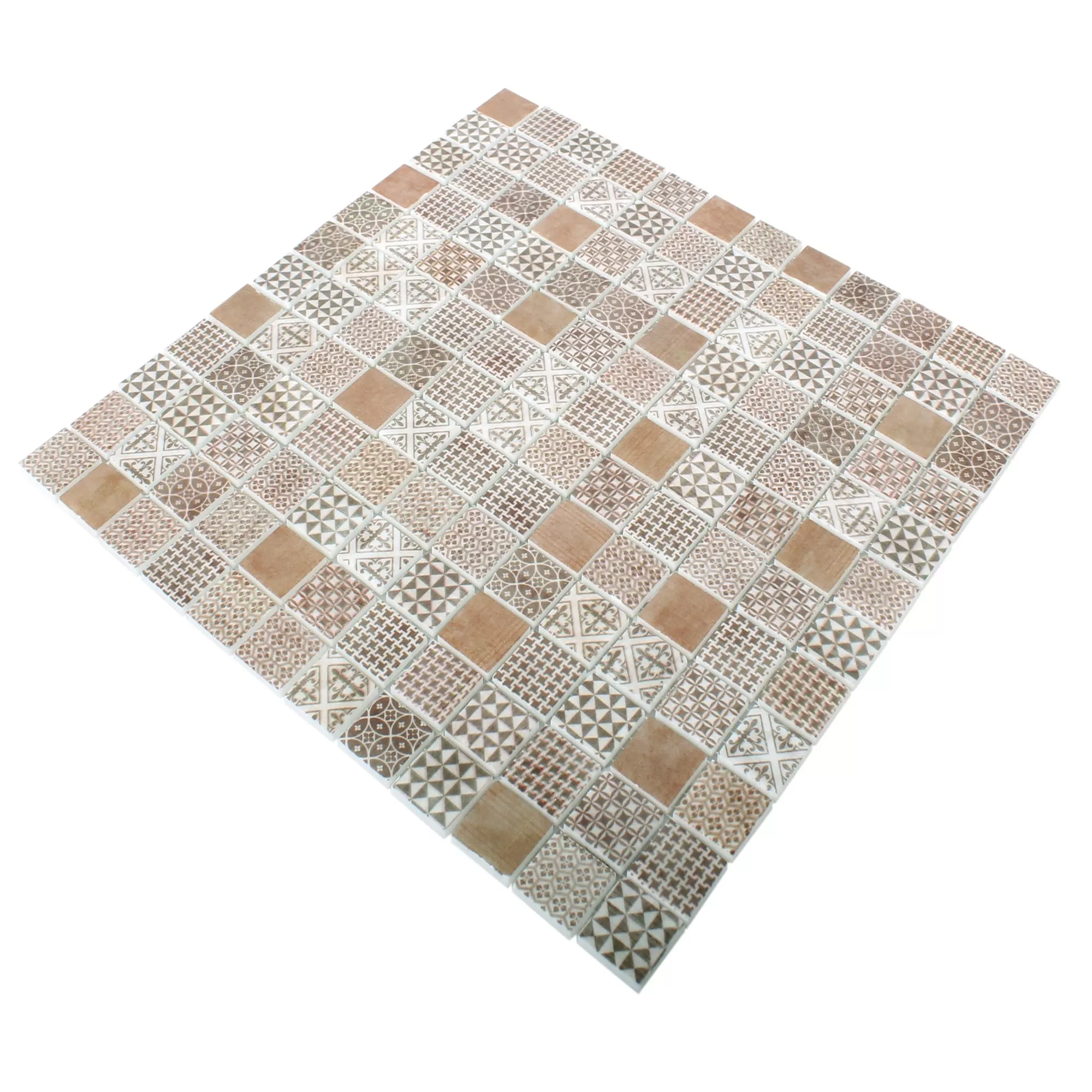 Glass Mosaic Tiles Malard Brown