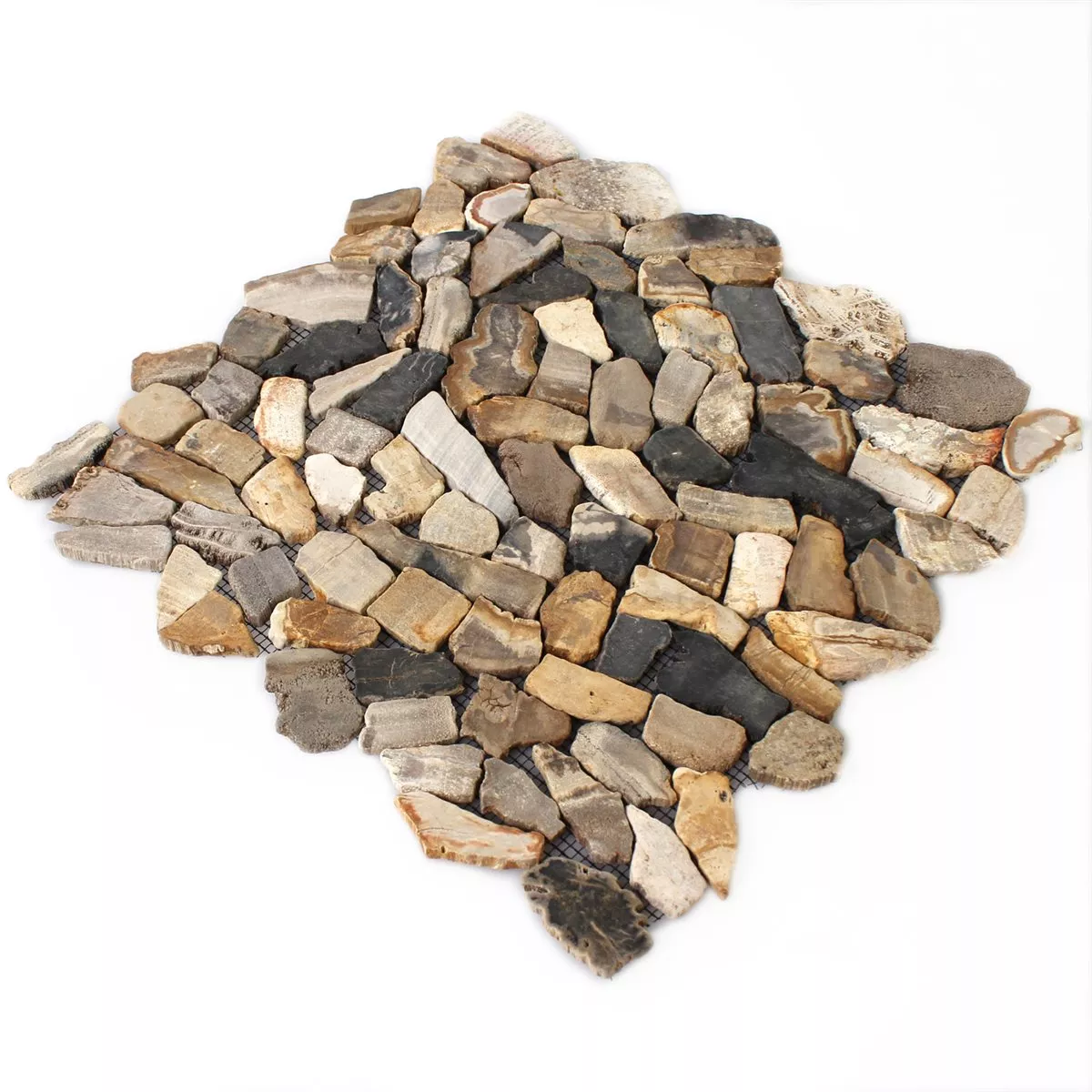 Sample Mosaic Tiles Broken Marble Antique Oak