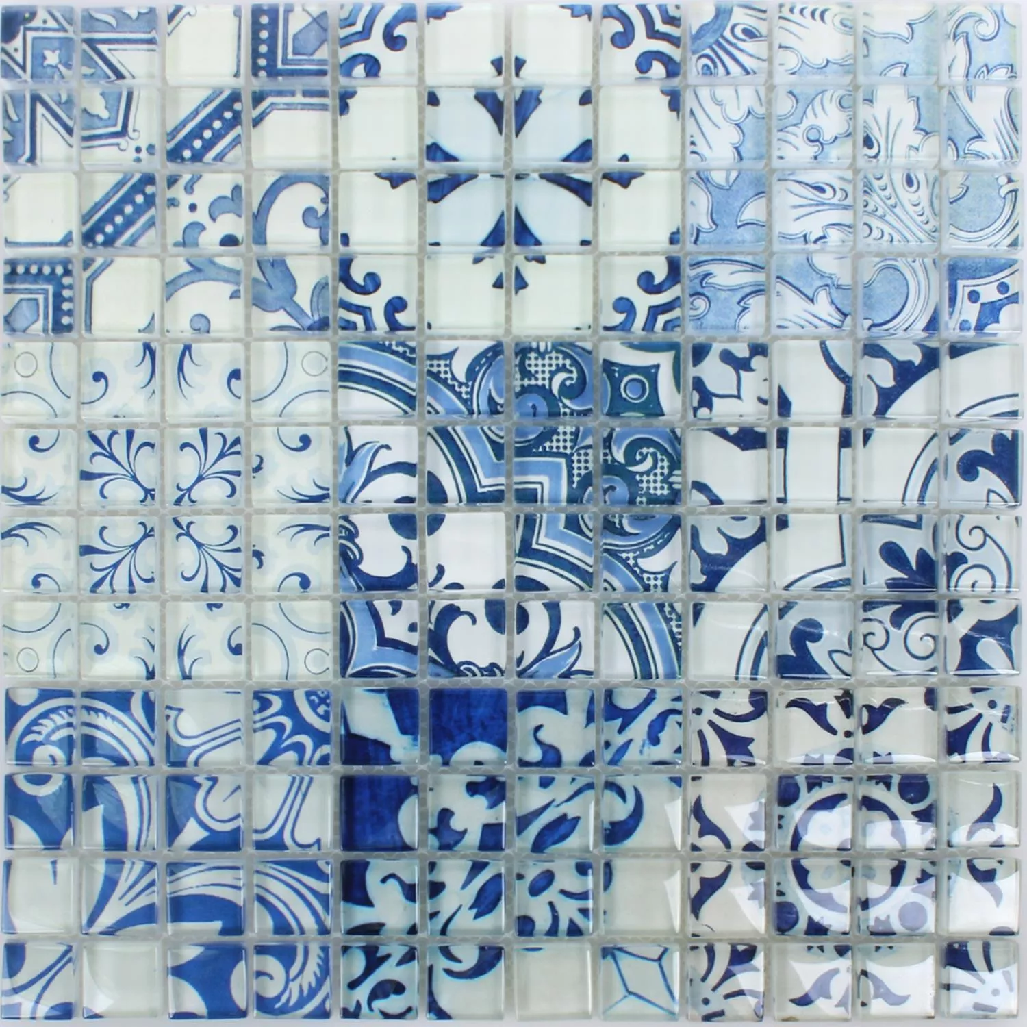 Mosaic Tiles Glass Inspiration Blue