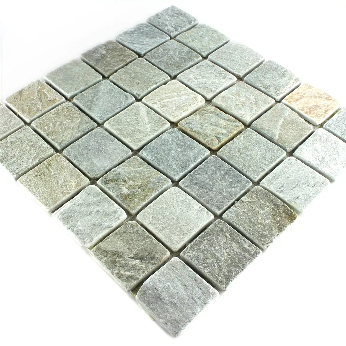 Sample Mosaic Tiles Quartzite Beige Grey 