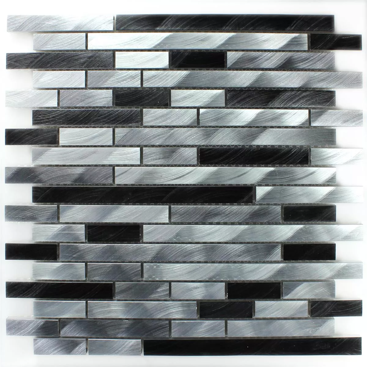 Sample Mosaic Tiles Aluminium Metal Sahara Silver Mix