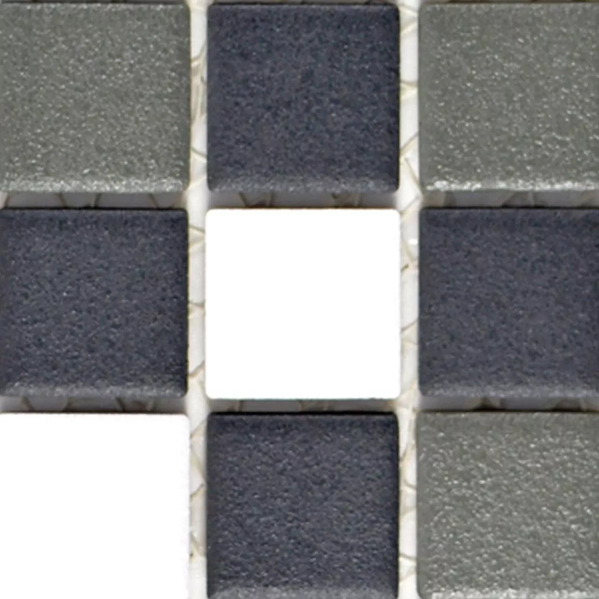 Sample Ceramic Mosaic Tiles Heinmot Black White Metal R10 Q25