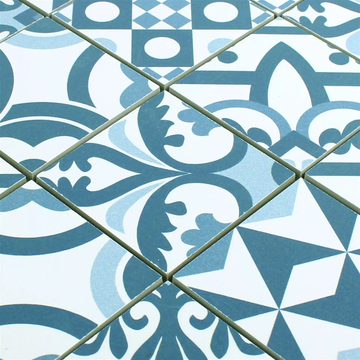Ceramic Mosaic Retro Tiles Utopia Blue R10/B