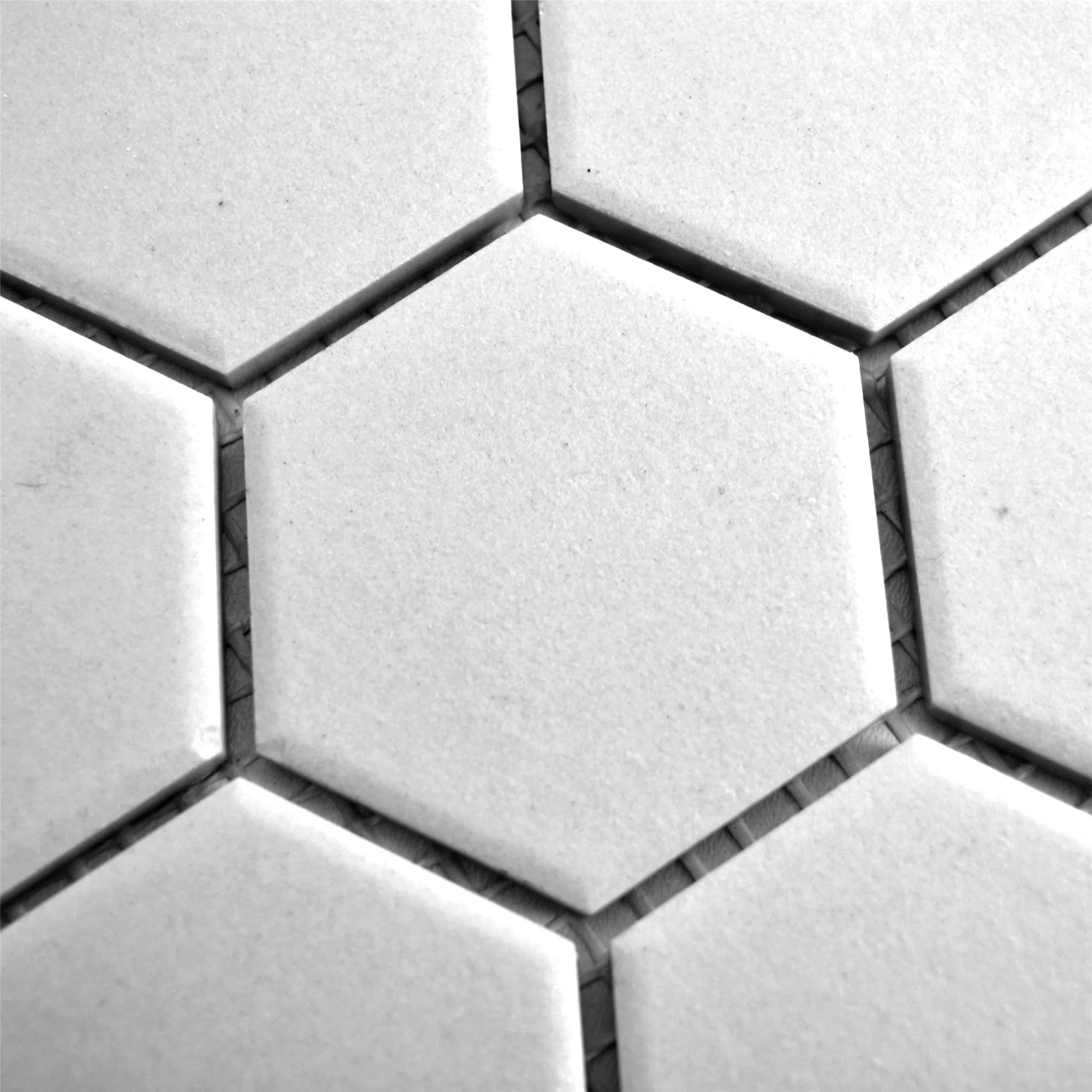 Ceramic Mosaic Tiles Begomil Unglazed White