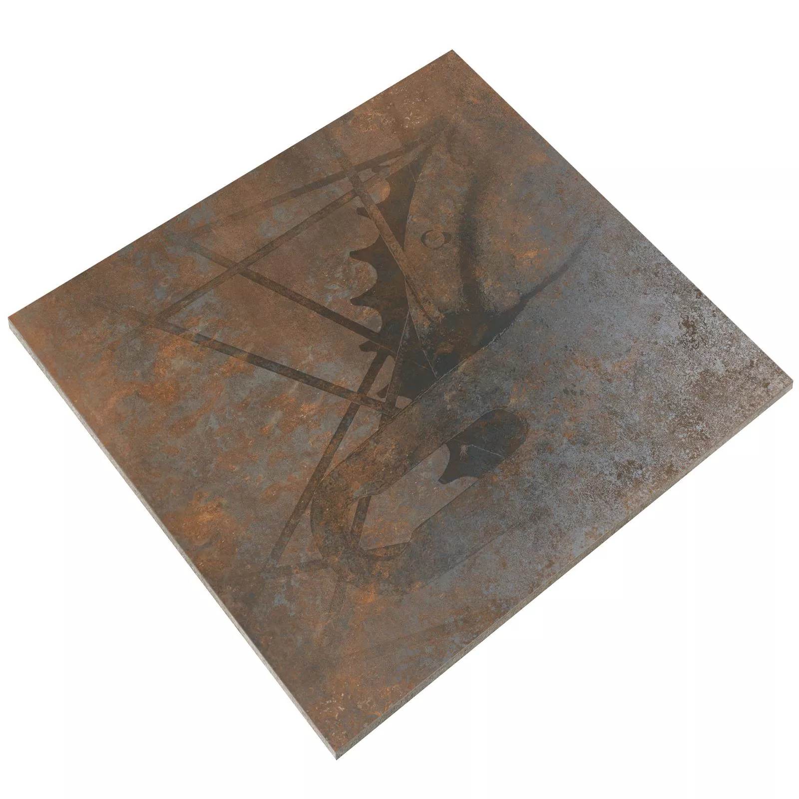 Floor Tiles Sierra Metal Optic Rust R10/B Decor Spoke