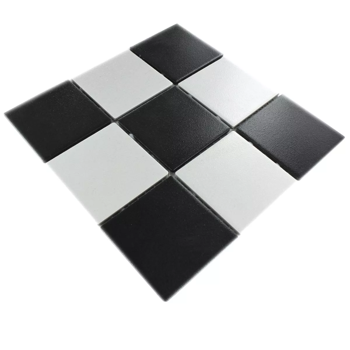 Mosaic Tiles Ceramic Black White Mat