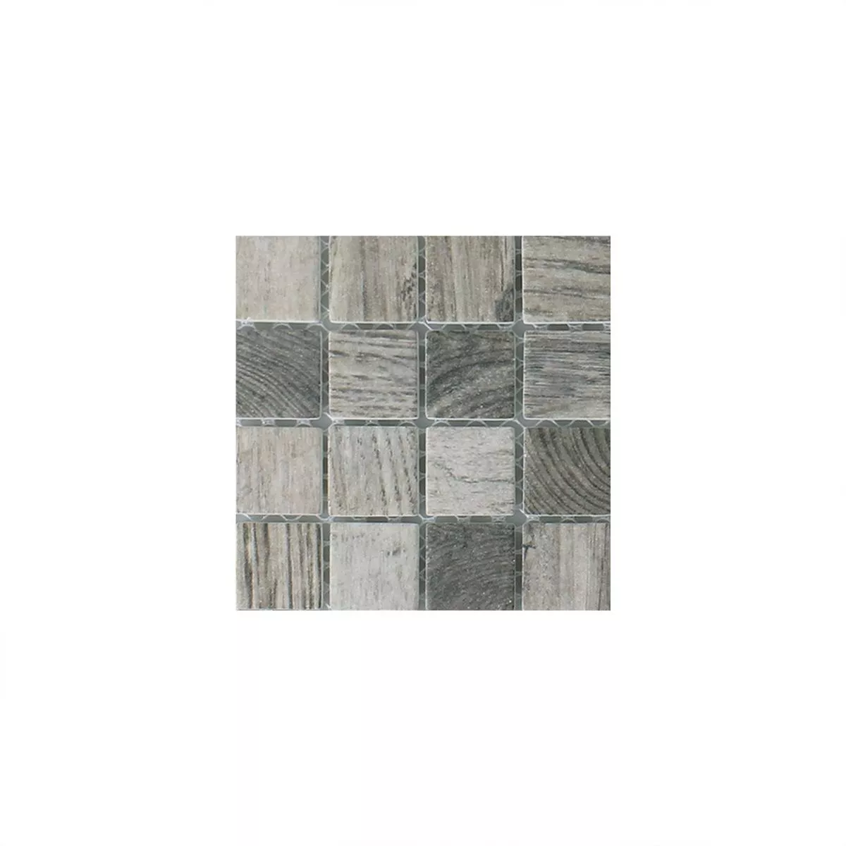 Sample Mosaic Tiles Glass Valetta Wood Structure Grey Beige