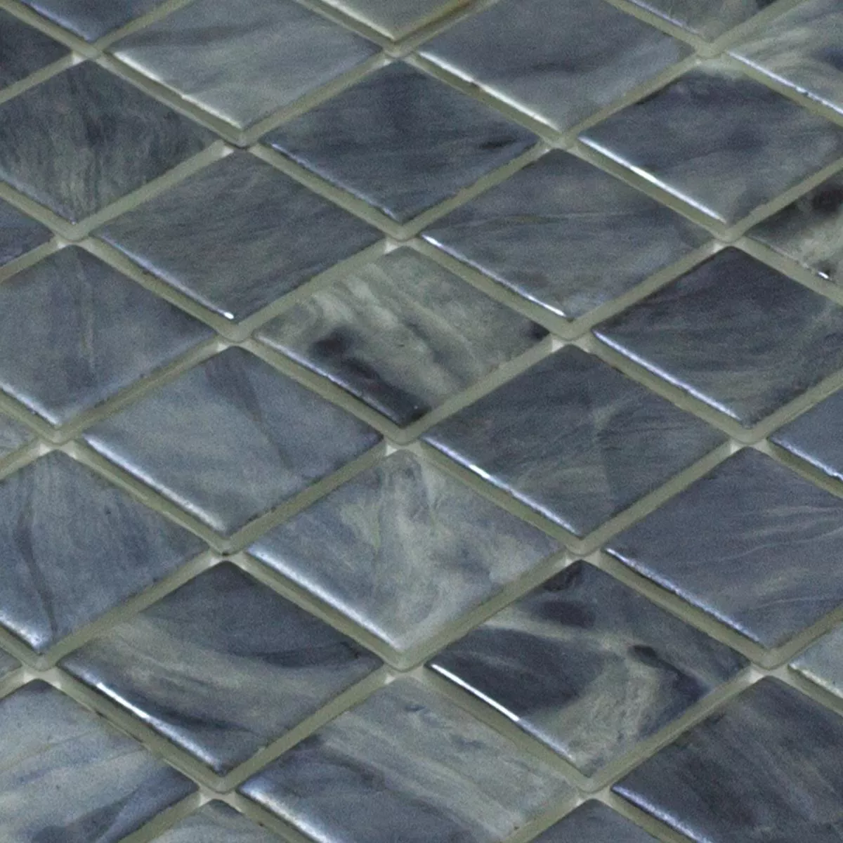 Glass Swimming Pool Mosaic Alassio Grey 38