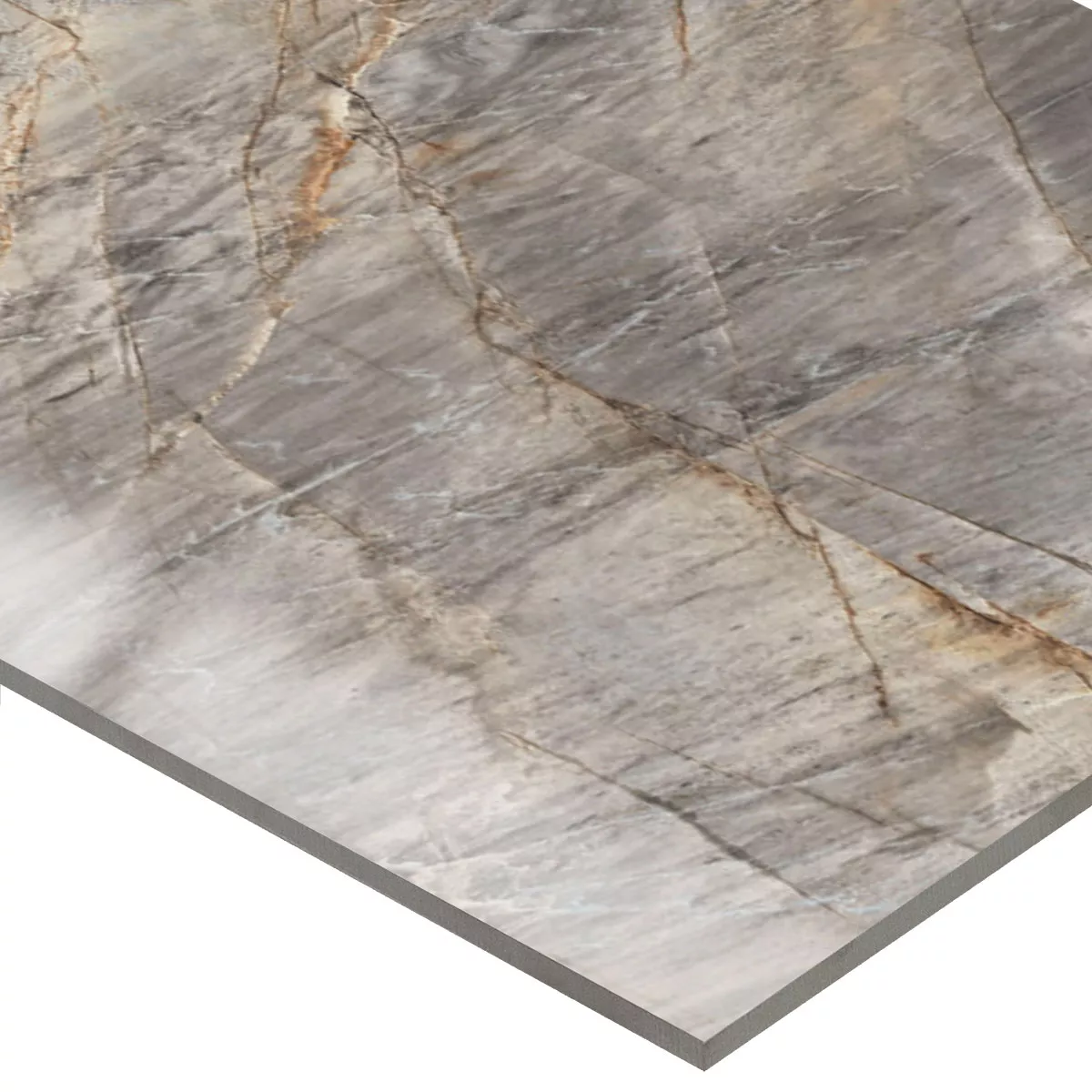 Floor Tiles Trentino Marble Optic Polished Glossy Beige 60x120cm