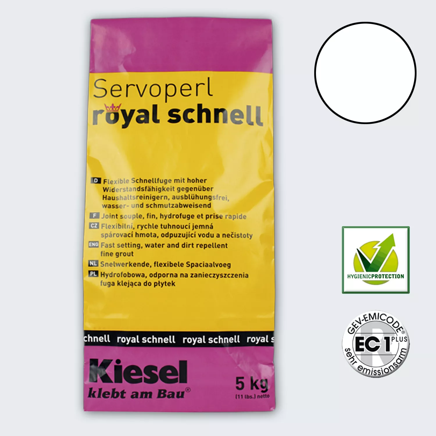 Kiesel Servoperl Royal - fast-hardening, flexible joint (5KG-white)