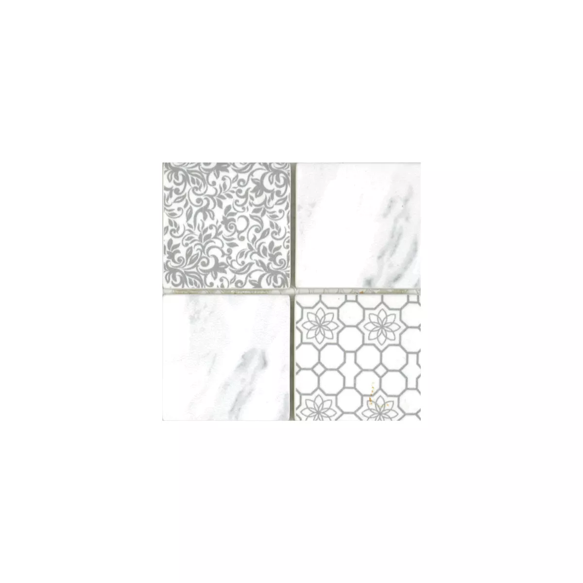 Sample Glass Mosaic Tiles Acapella Carrara Square