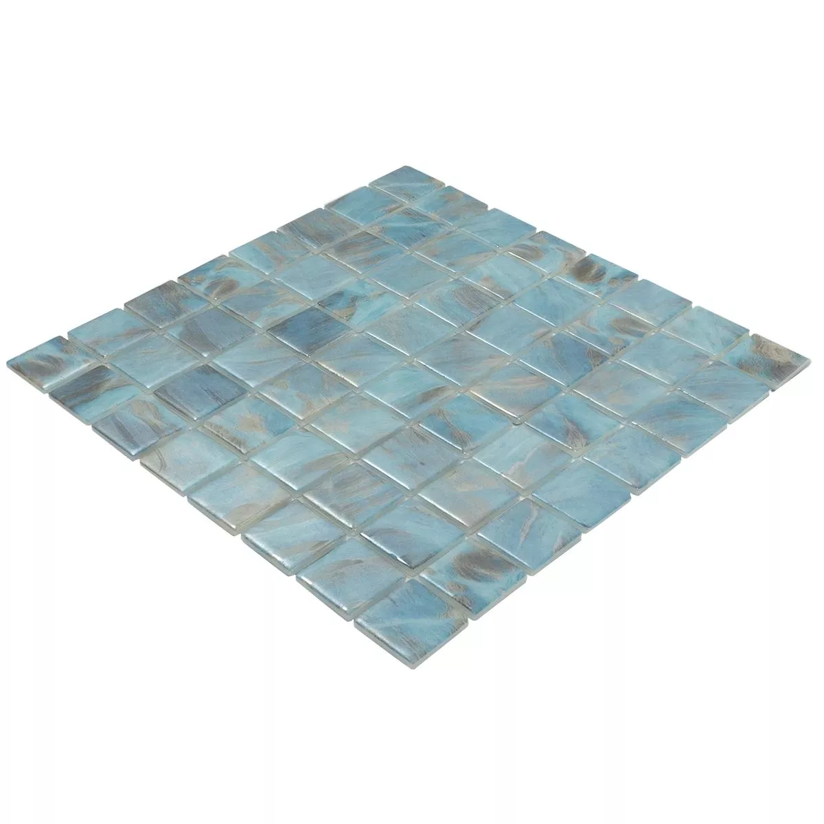 Glass Swimming Pool Mosaic Alassio Blue 38