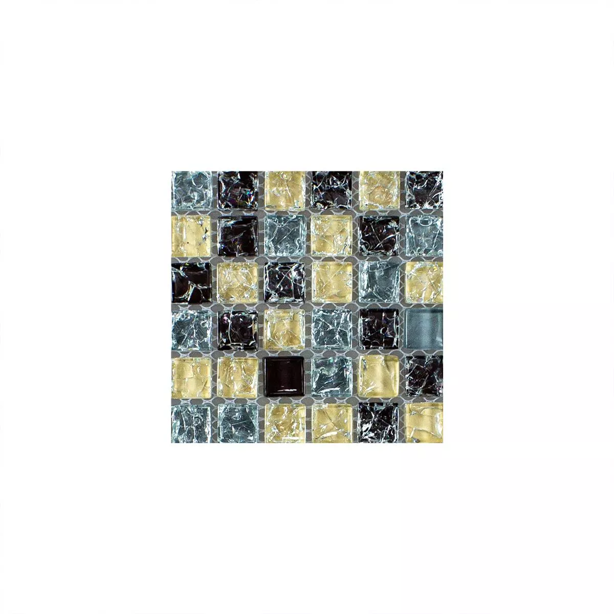Sample Glass Mosaic Tiles Cameron Blue Beige Brown