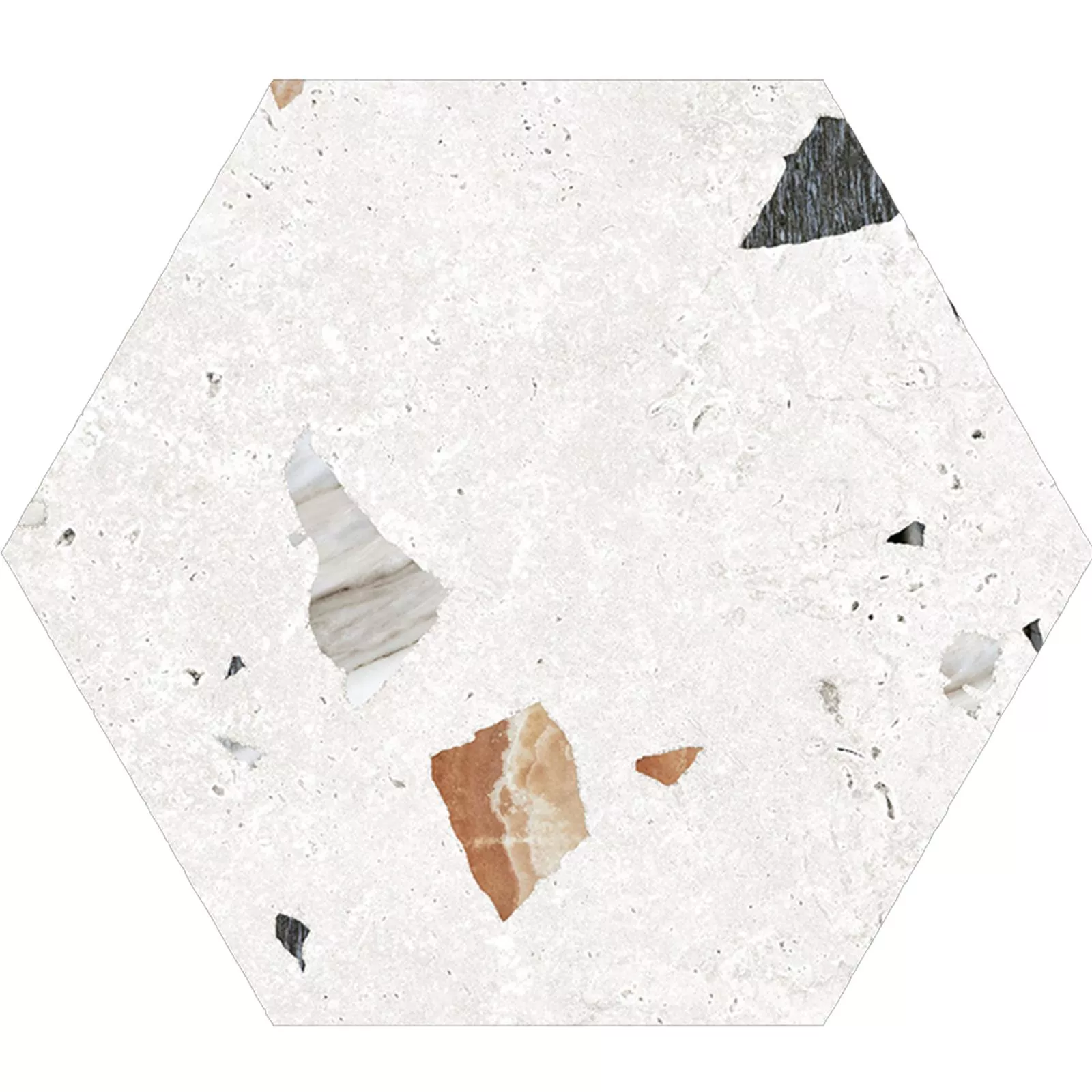 Floor Tiles Moderno Hexagon Blanc Colored