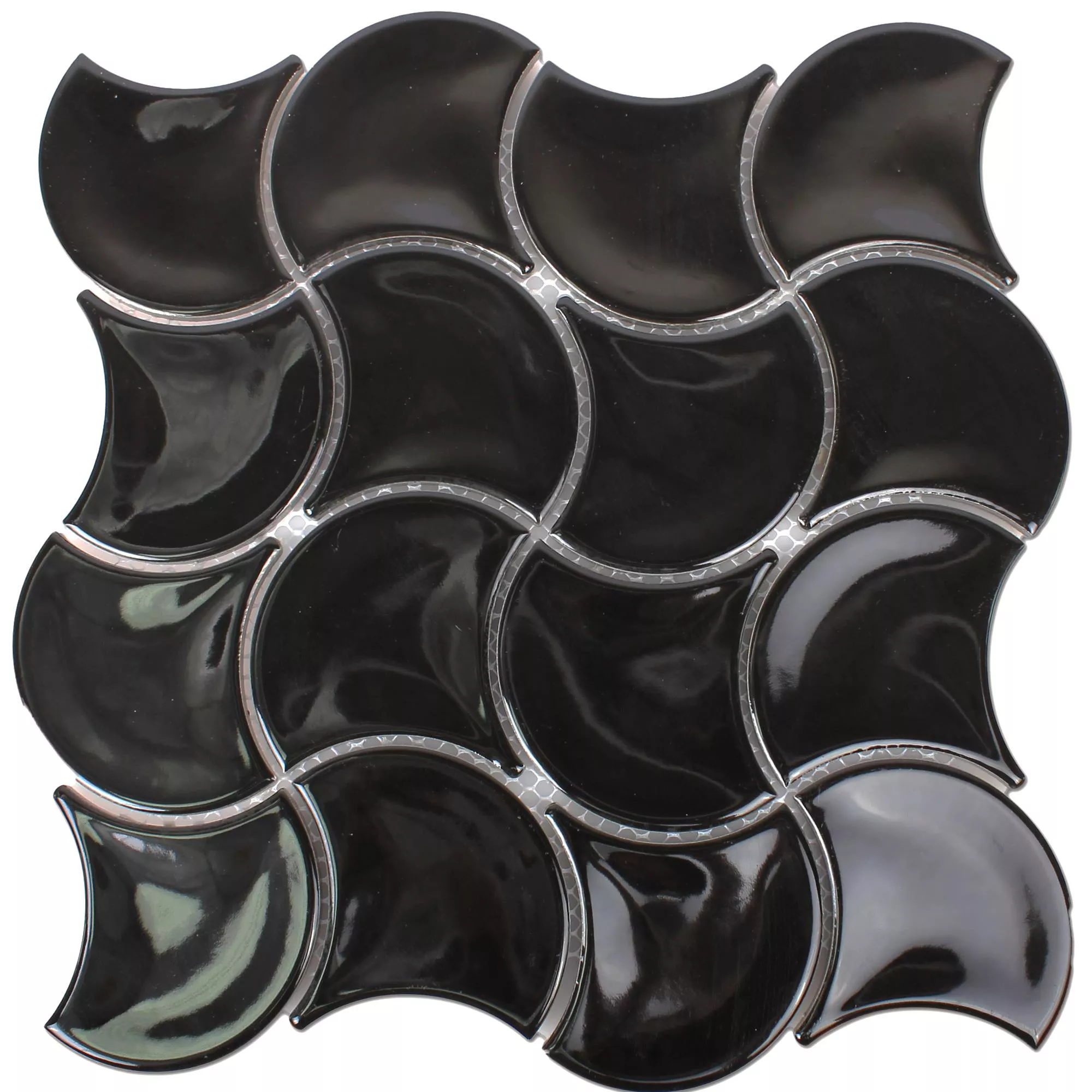 Sample Ceramic Mosaic Tiles Toledo Wave Black