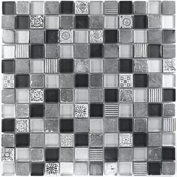 Mosaic Tiles Glass Limestone Marble Boston Grey