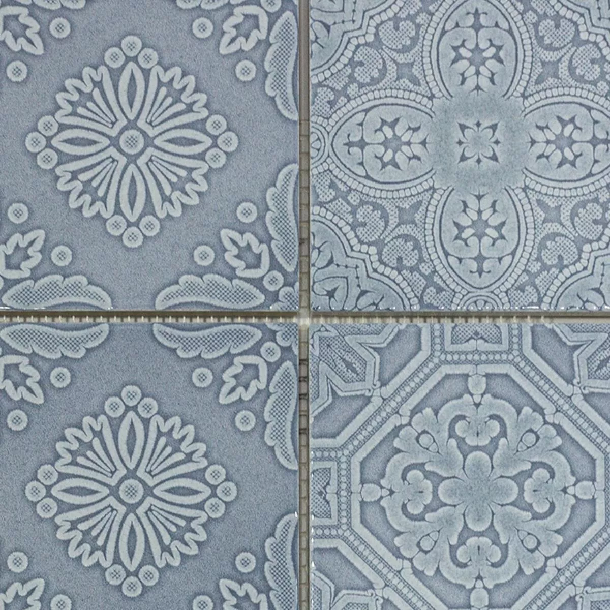 Ceramic Mosaic Tiles Rivabella Relief Blue
