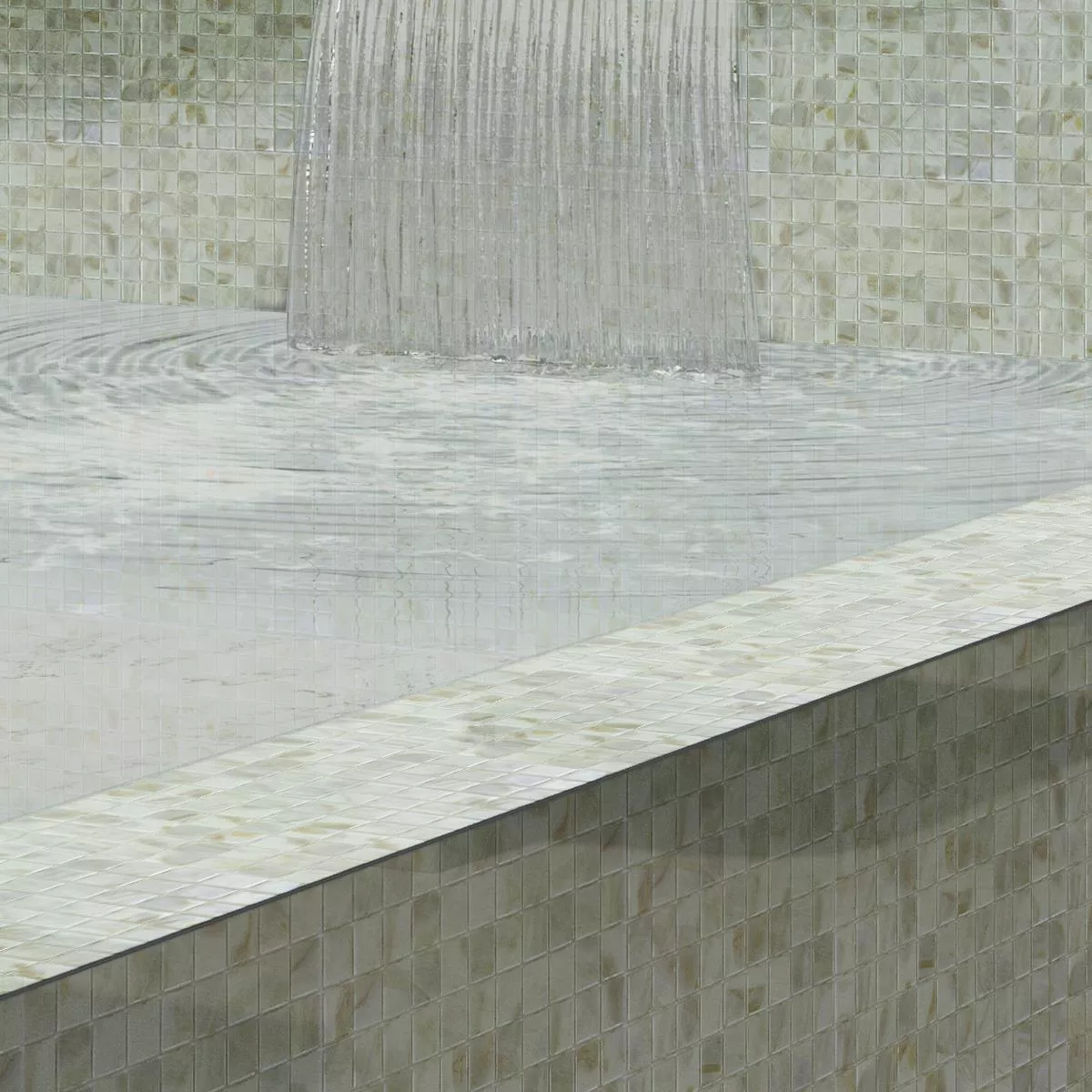 Glass Swimming Pool Mosaic Alassio Beige 25