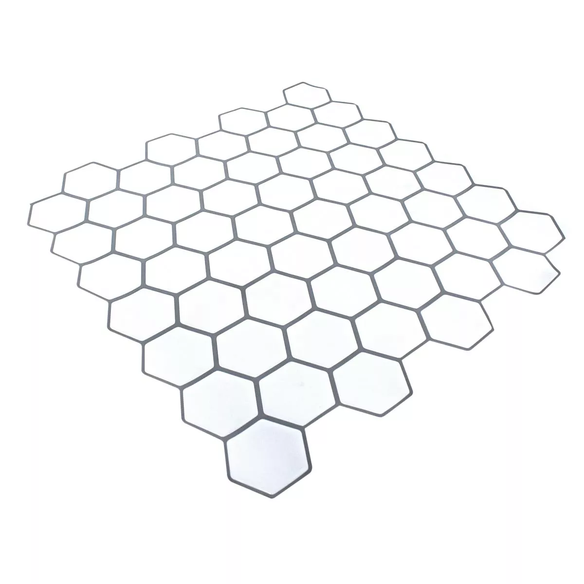 Vinyl Mosaic Tiles Edinburg Hexagon Blanc Self Adhesive