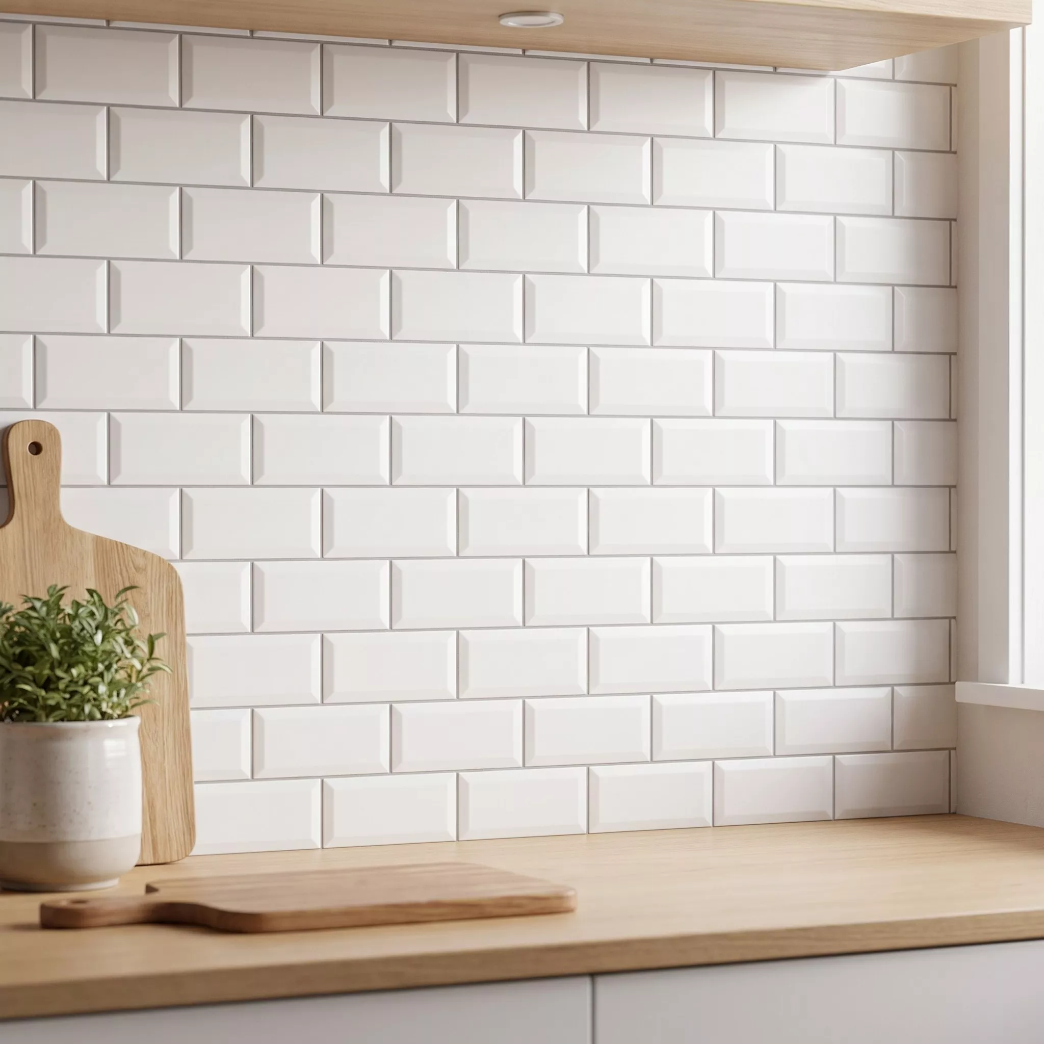 Metro tile Blanc Mat 7,5x15 cm Facet Pitcox Blanco