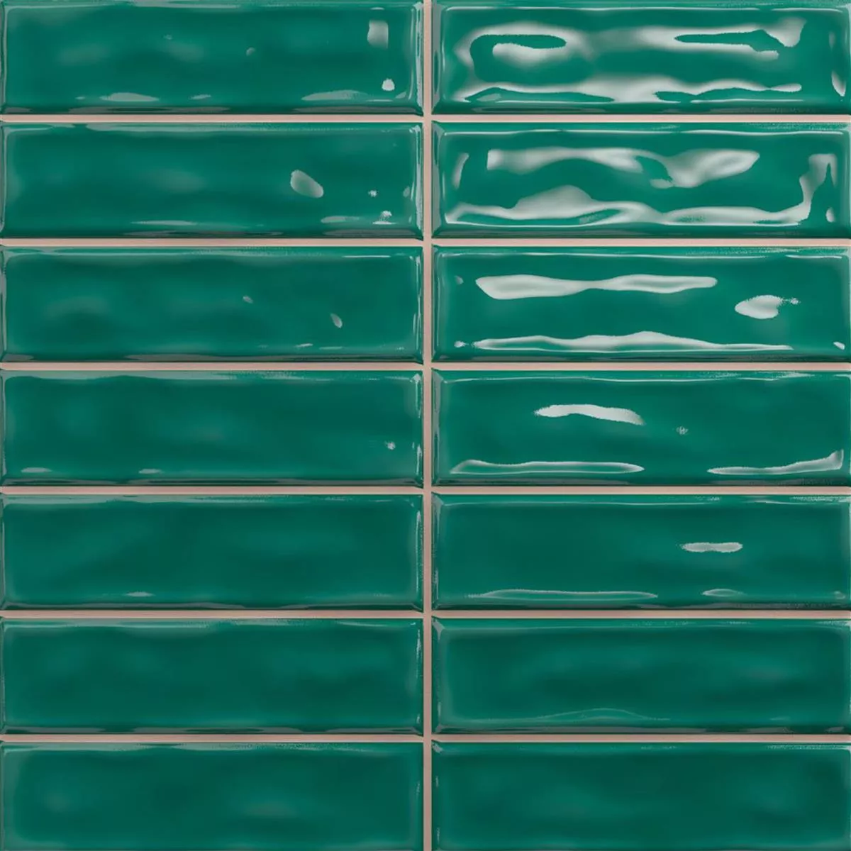 Sample Wall Tiles Verbania Sticks Glossy Waved Green 20x20cm