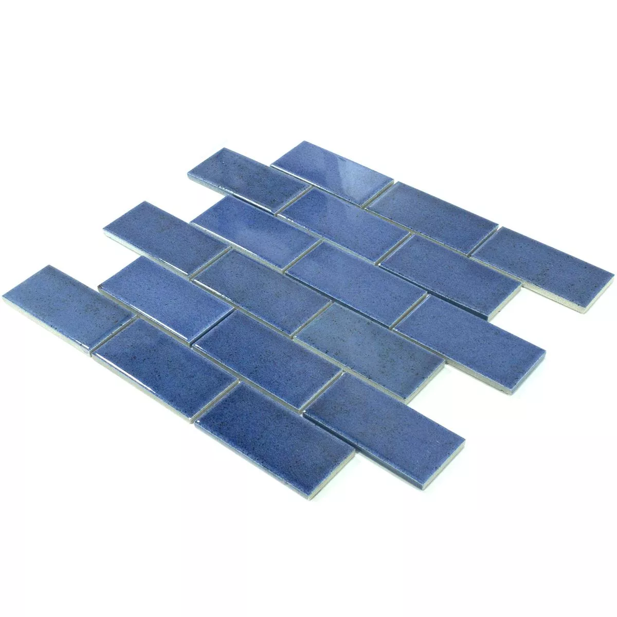 Ceramic Mosaic Tiles Eldertown Brick Dark Blue