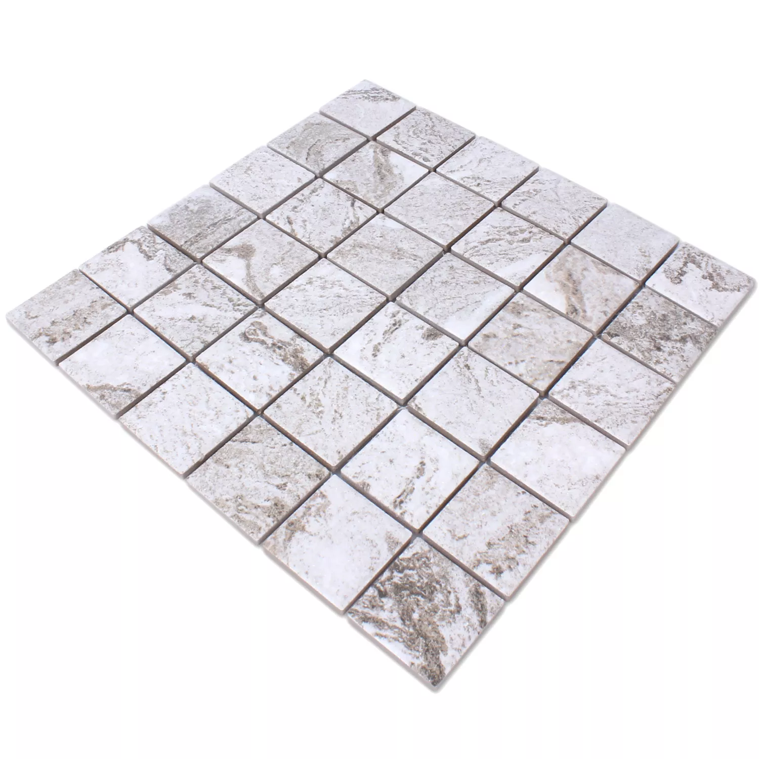 Mosaic Tiles Ceramic Stone Optic Herkules Light Grey 48