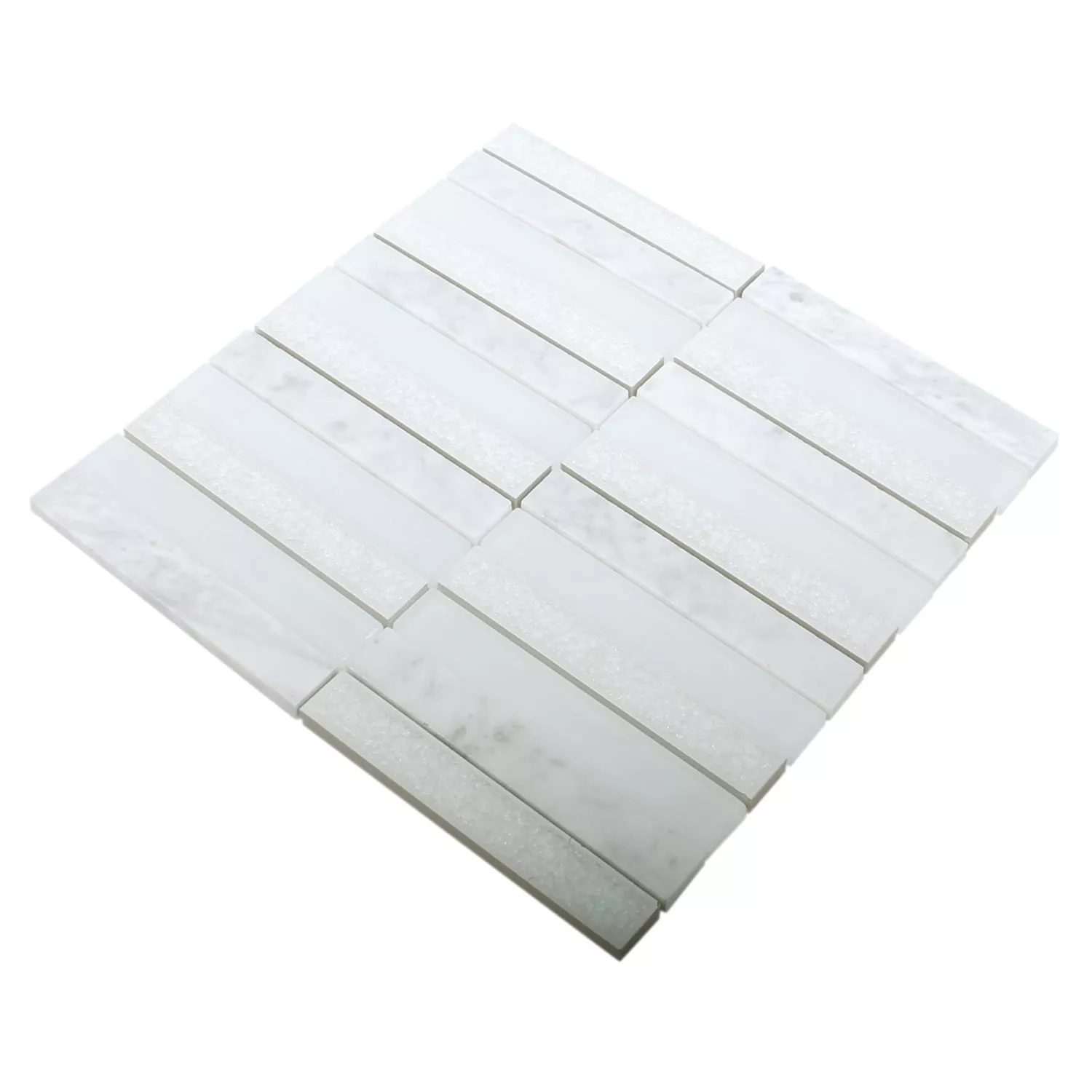 Sample Mosaic Tiles Glass Natural Stone Talinn Arktis White
