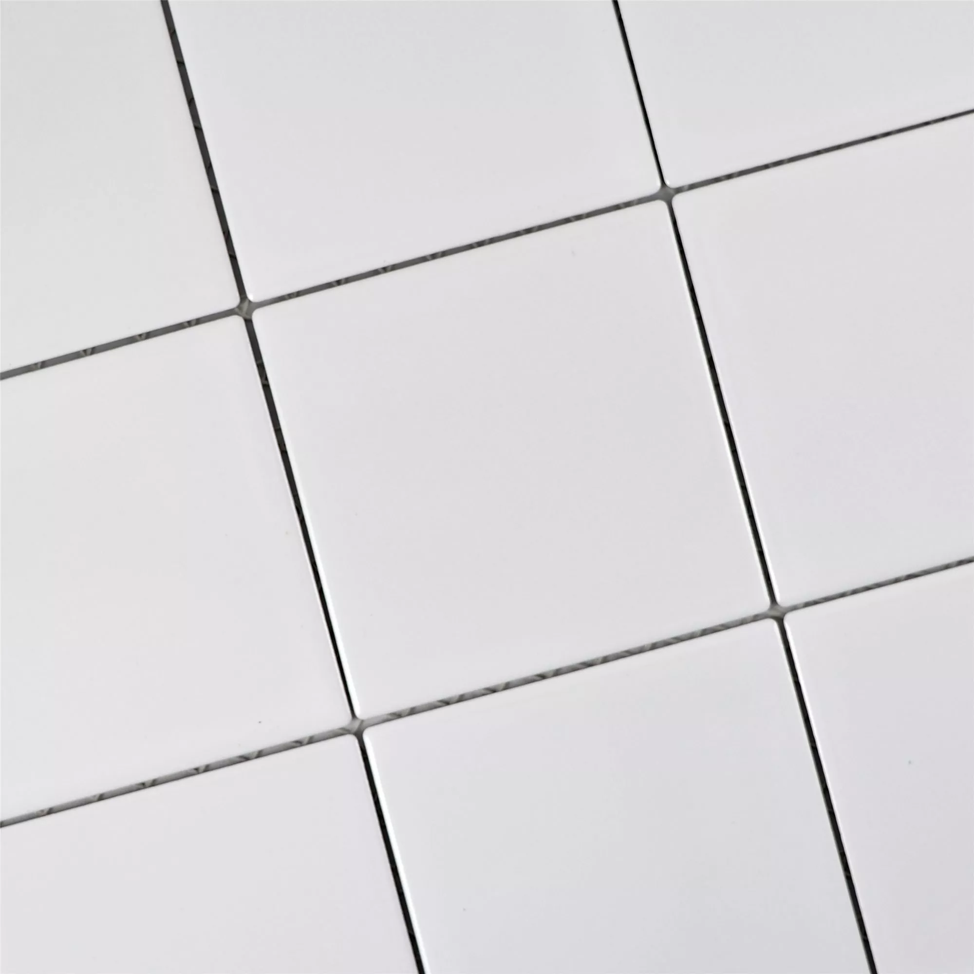 Ceramic Mosaic Tiles Adrian White Glossy Square 98
