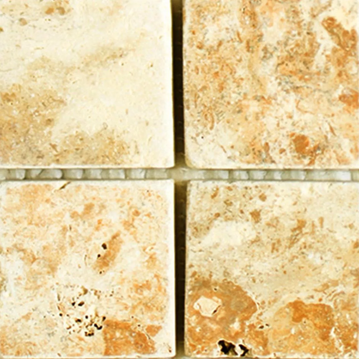 Sample Mosaic Tiles Travertine Castello Gold 48