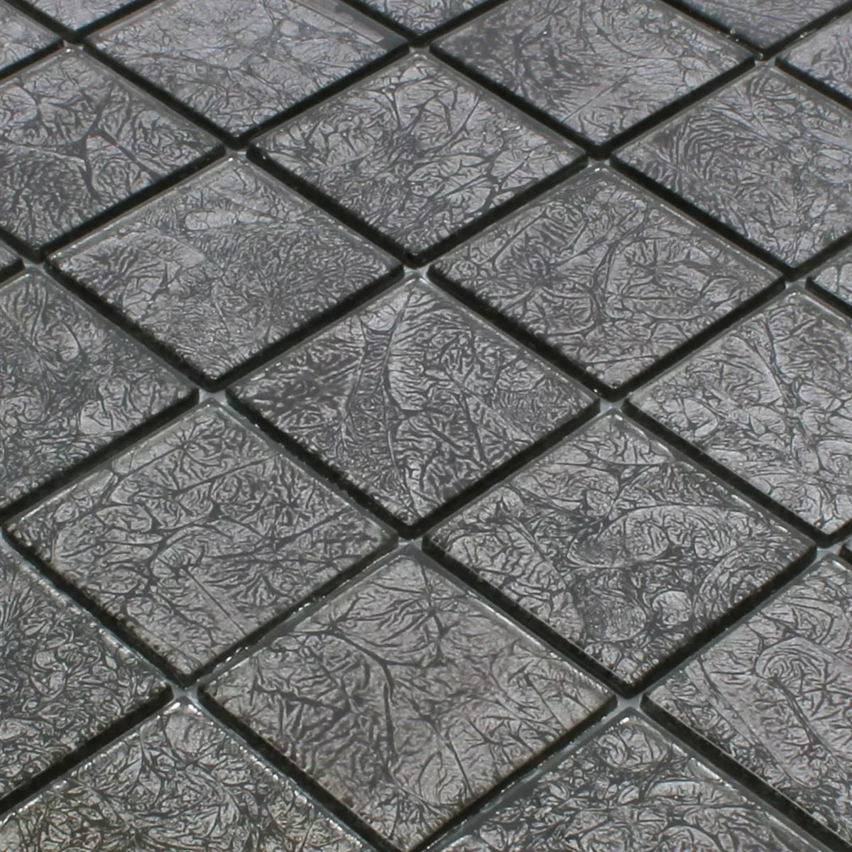 Mosaic Tiles Glass Kandila Black 48x48x4mm