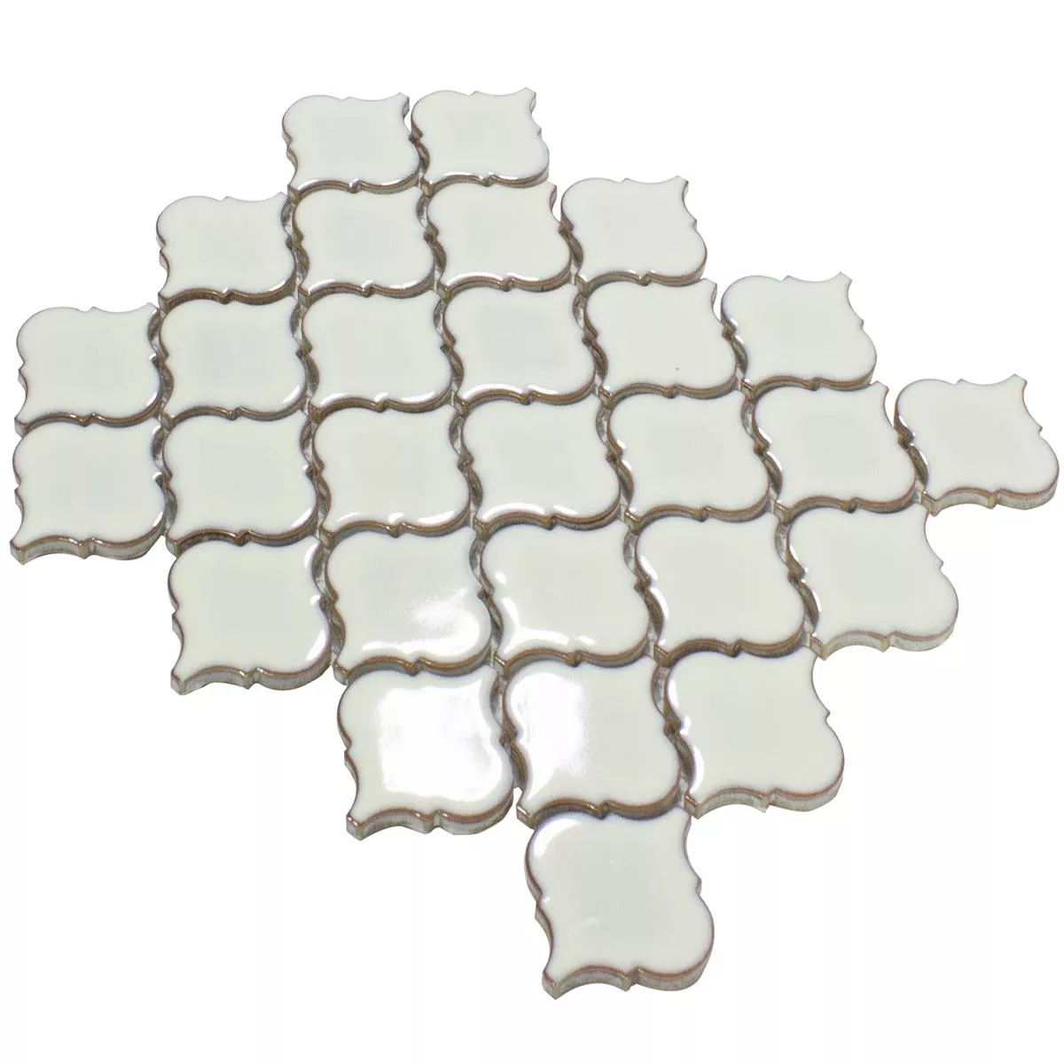 Ceramic Mosaic Tiles Asmara Arabesque Blanc