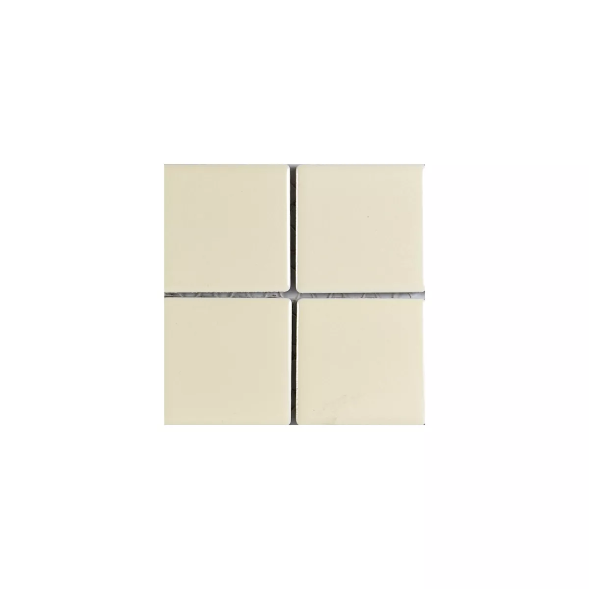 Sample Ceramic Mosaic Tiles Adrian Beige Glossy Square 48