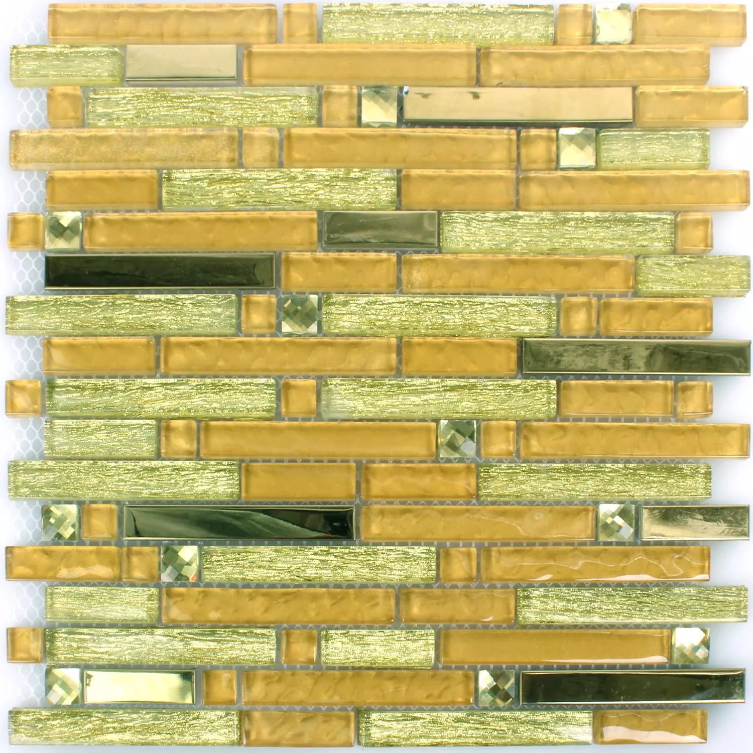 Sample Mosaic Tiles Glass Metal Latoya Gold