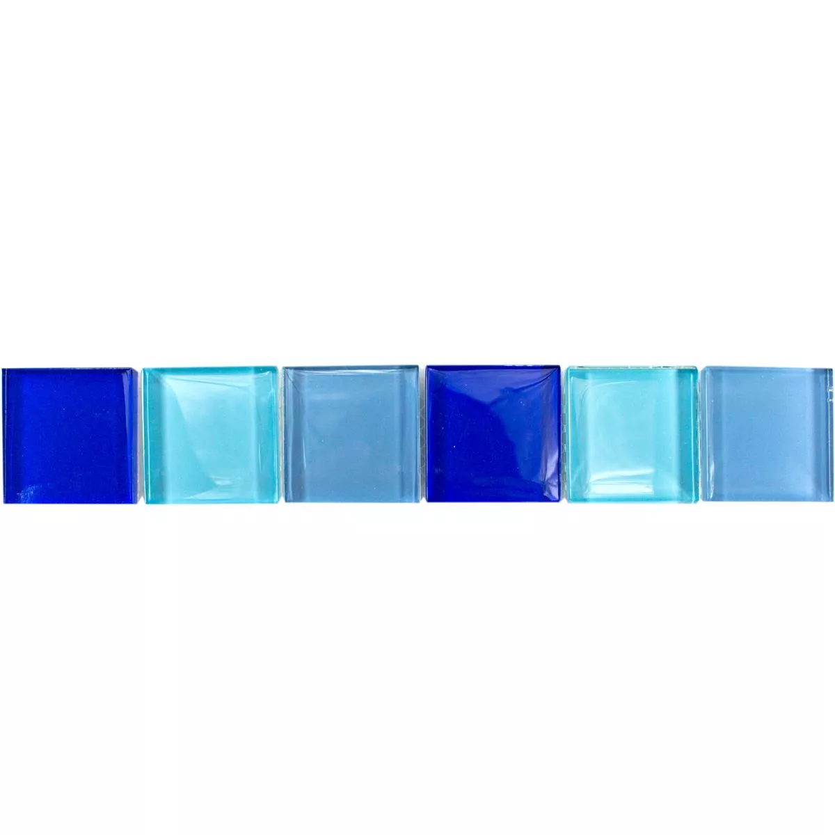 Glass Tiles Border Exira Blue Cyan