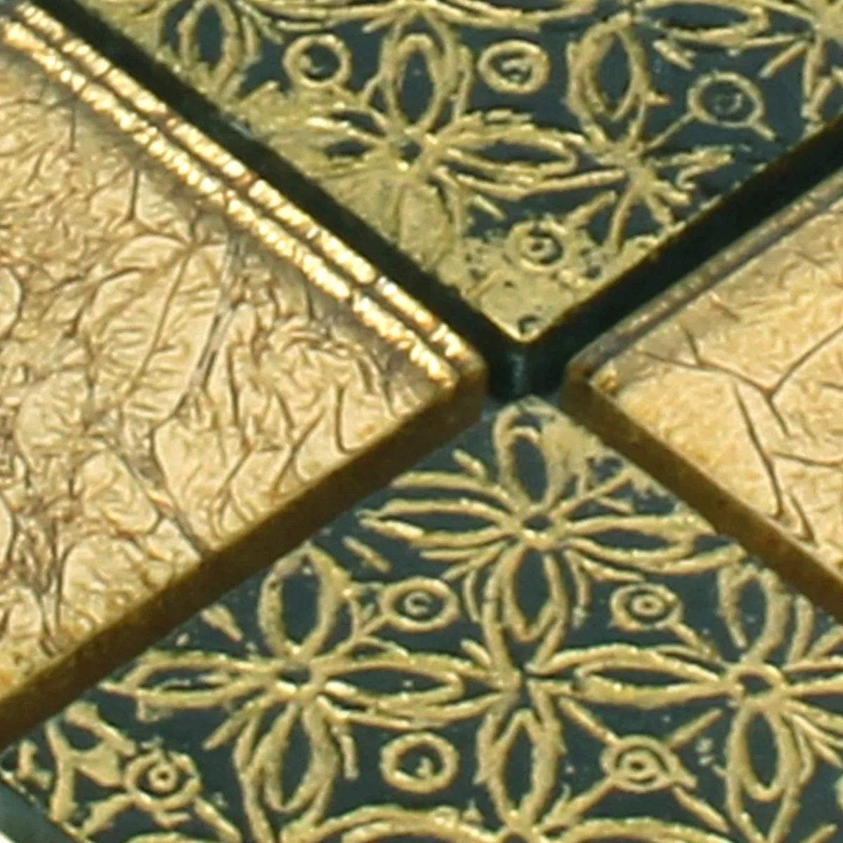 Sample Mosaic Tiles Glass Natural Stone Friesia Gold