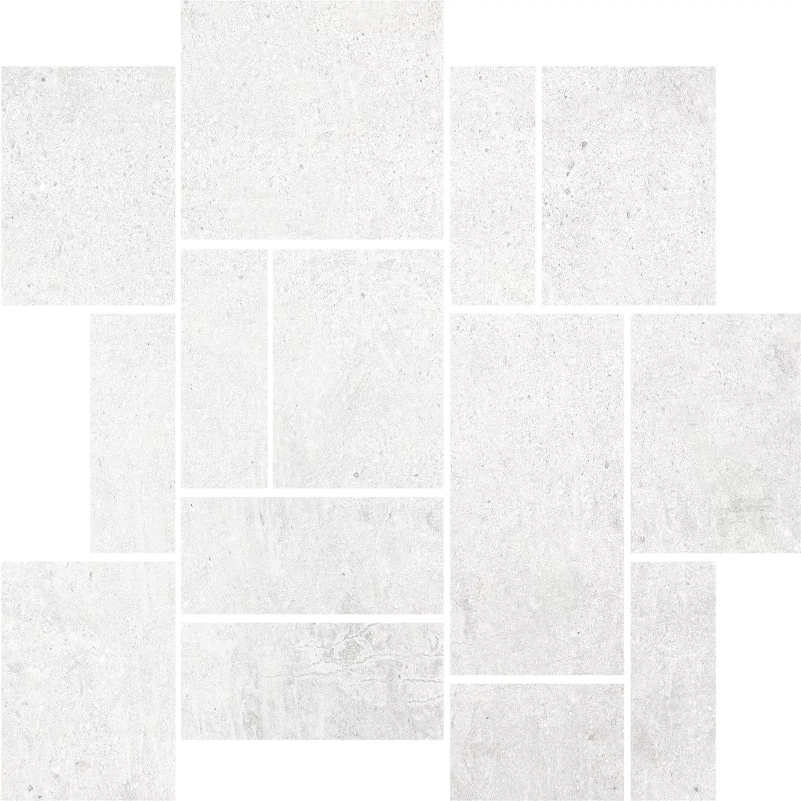 Mosaic Tile Freeland Stone Optic R10/B Blanc Composite