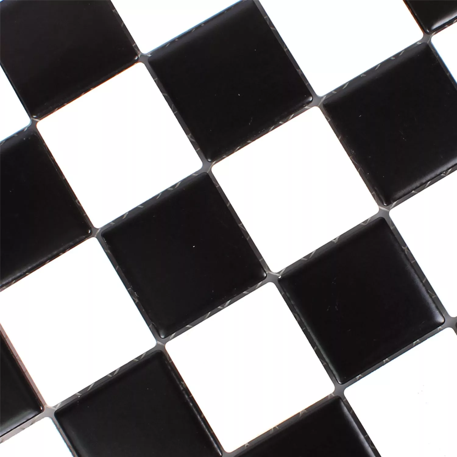 Mosaic Tiles Ceramic Monte Carlo Black White Mat