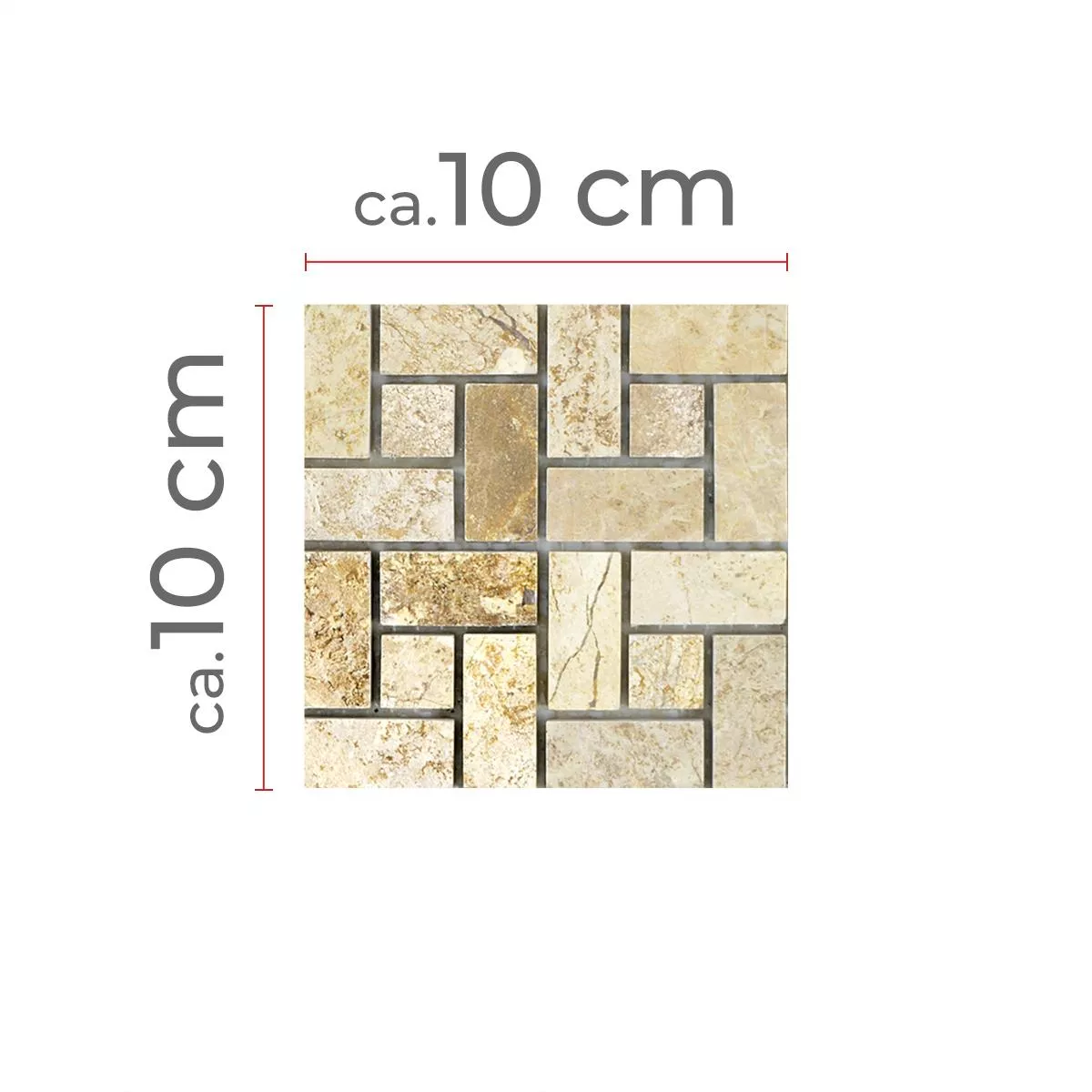 Sample Natural Stone Marble Mosaic Tiles Umay Brown Beige