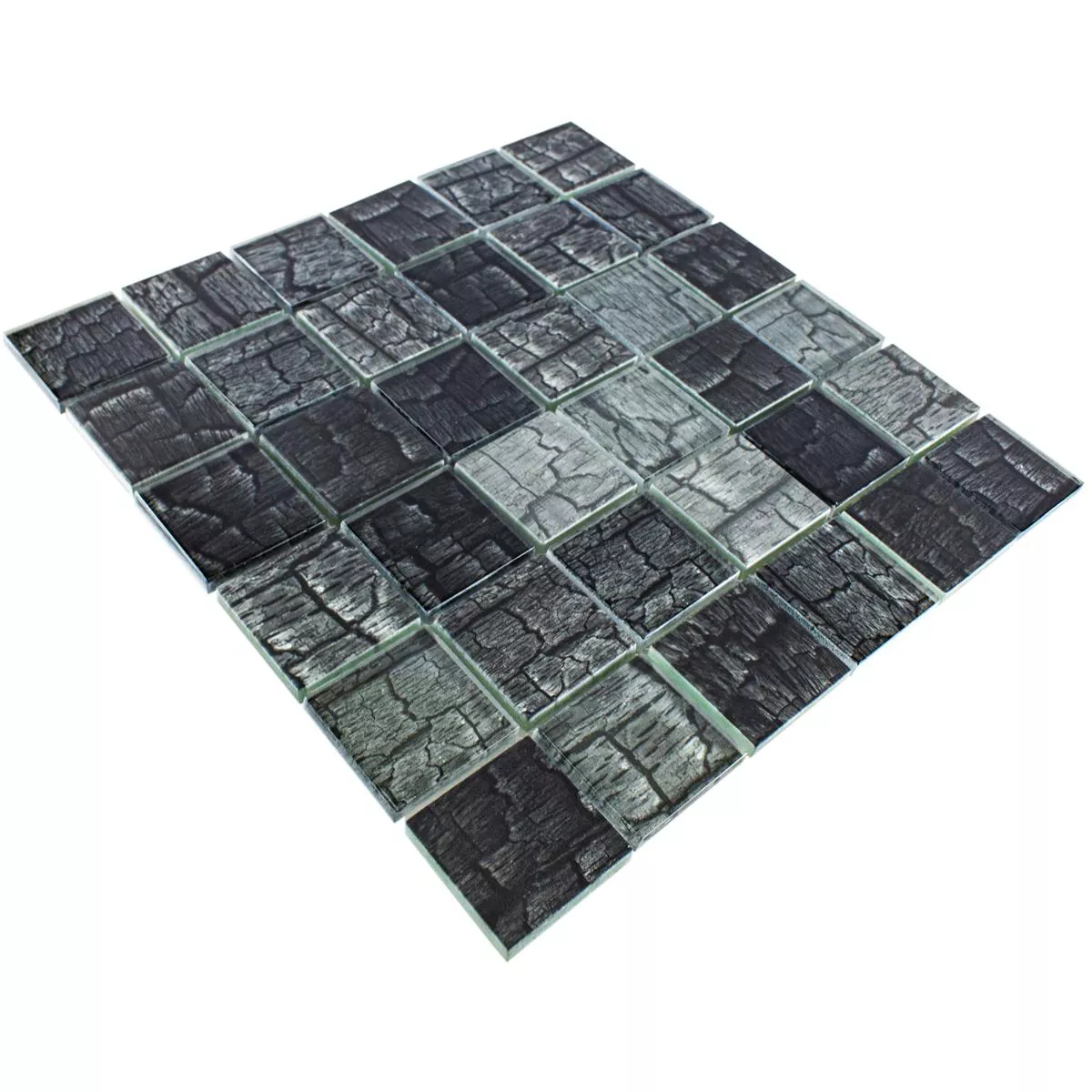 Sample Glass Mosaic Tiles Saraland Black
