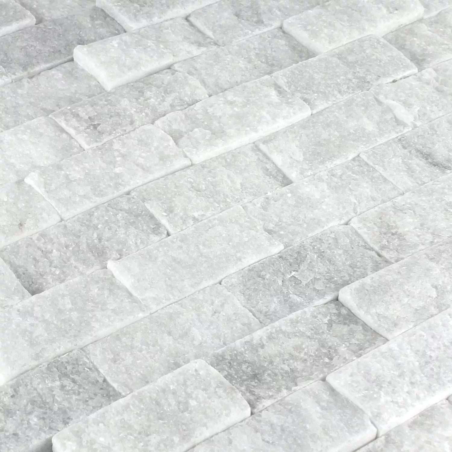 Mosaic Tiles Natural Stone Marble Treviso Brick White 3D